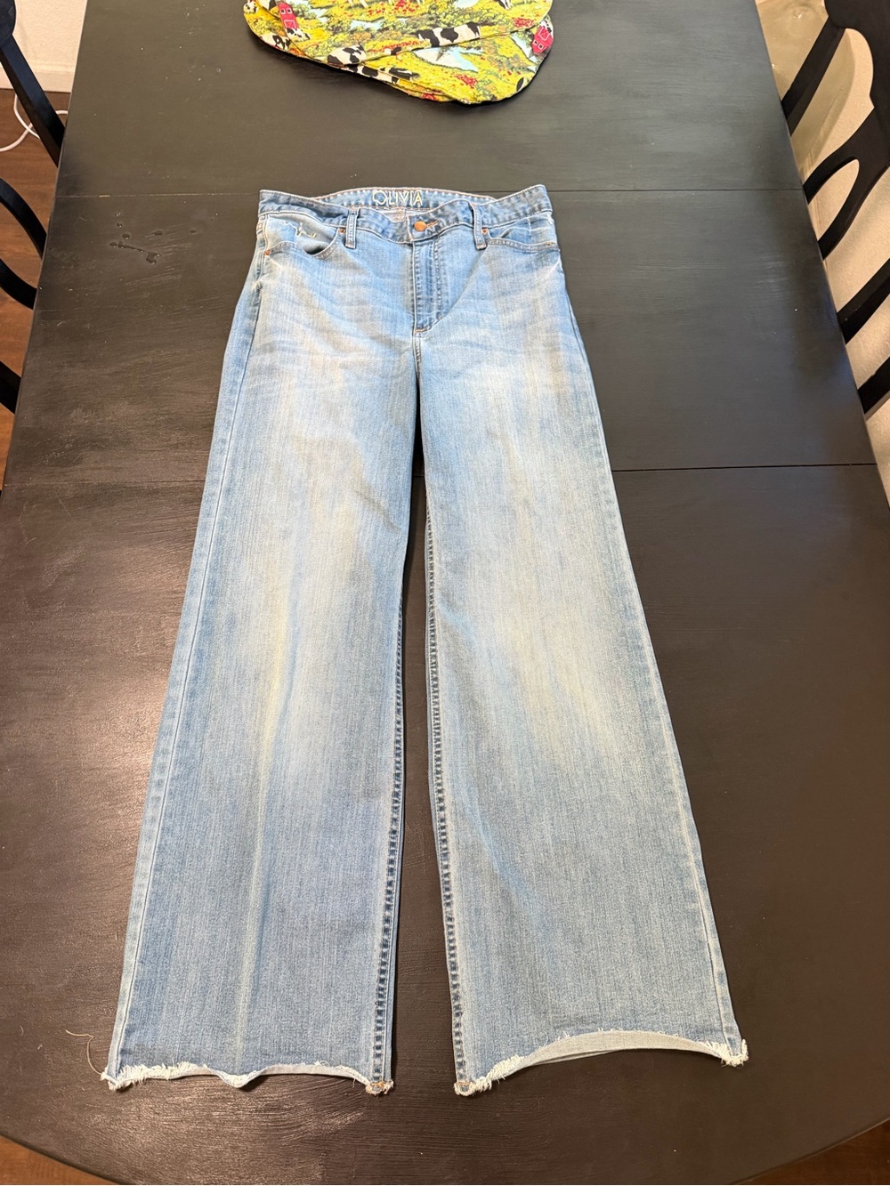 Light Wash Wide Leg Kimes Ranch Jeans, only worn once